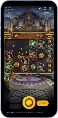 Pirates Plenty Megaways mobiles Slot Interface
