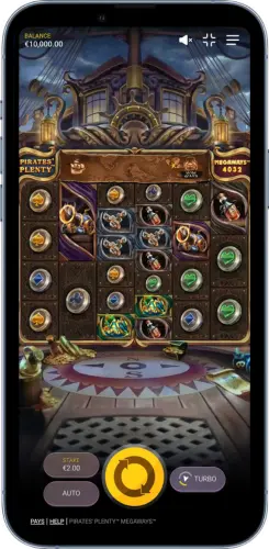 Pirates Plenty Megaways mobile Slot mit variablen Megaways Walzen