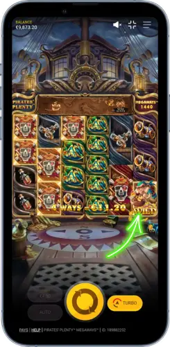 Pirates Plenty Megaways Wild Monkey und Totenkopf Gewinnsymbol